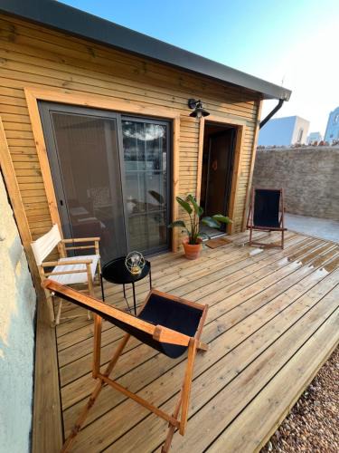 Santa Barbara de Nexe House | Wood11 - Charming TinyHouse in a Lovely Garden