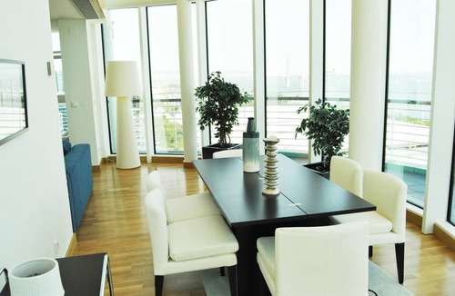 Parque das Nacoes Apartment | High Floor Apartment in Tower with Panoramic Balcony Over Rio EXPO09