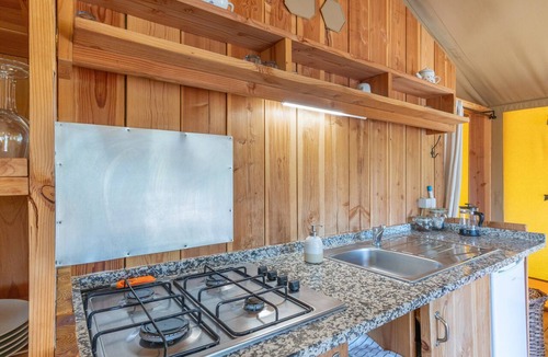 Molares RV Rental | "Pinheiro Glamping" Tent with Mountain View, Private Pool and Wi-Fi