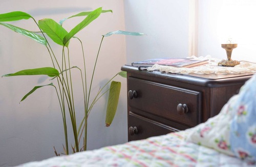 Ribeira Grande Cabin | Pool suite with marble bath in exotic fruit orchard