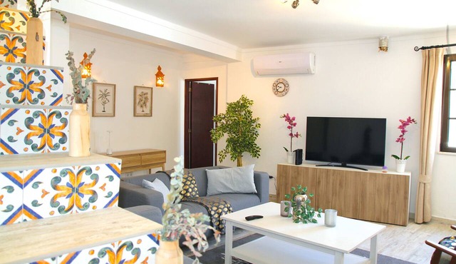 House in the center of town near the river with 3 bedrooms and air conditioning
