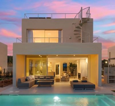 Modern Sea View Villa, Heated Pool,Rooftop Jacuzzi Outdoor Kitchen 12min faro Airport