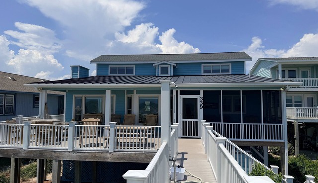 Oceanfront 4-bedroom home at Holden Beach, perfect for fun and relaxation. in Holden Beach