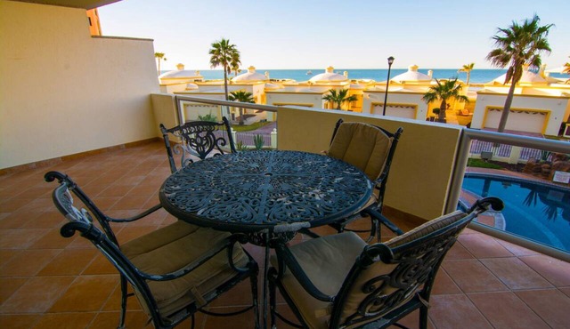 Spectacular 2 Bedroom Condo on Sandy Beach at Las Palmas Resort B-203 in Puerto Peñasco
