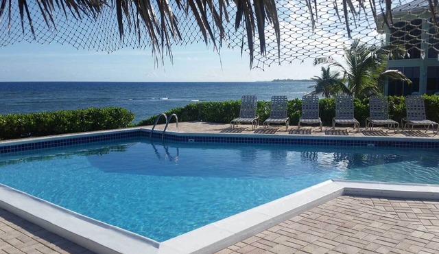 Steps to Sand & Sea - Oceanfront Condo with Pool in Quiet Cayman Kai/Rum Point in North Side