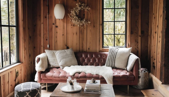 The Hide & Seek: vintage modern forest cabin with sauna in Rhododendron